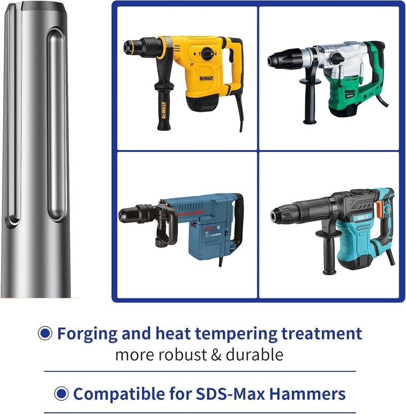 VIAVIC SDS MAX Floor Scraper, with 2 Pcs 6" Heavy Duty Blade & 25" Handle, SDS Max Chisel Bits for Jack Hammer/Demolition Hammer - Image 4